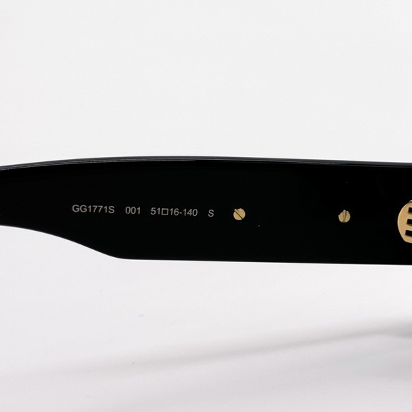 NEW GUCCI GG1771S 001 GEOMETRIC BLACK GREY WOMEN SUNGLASSES GUCCI - Picture 11 of 14